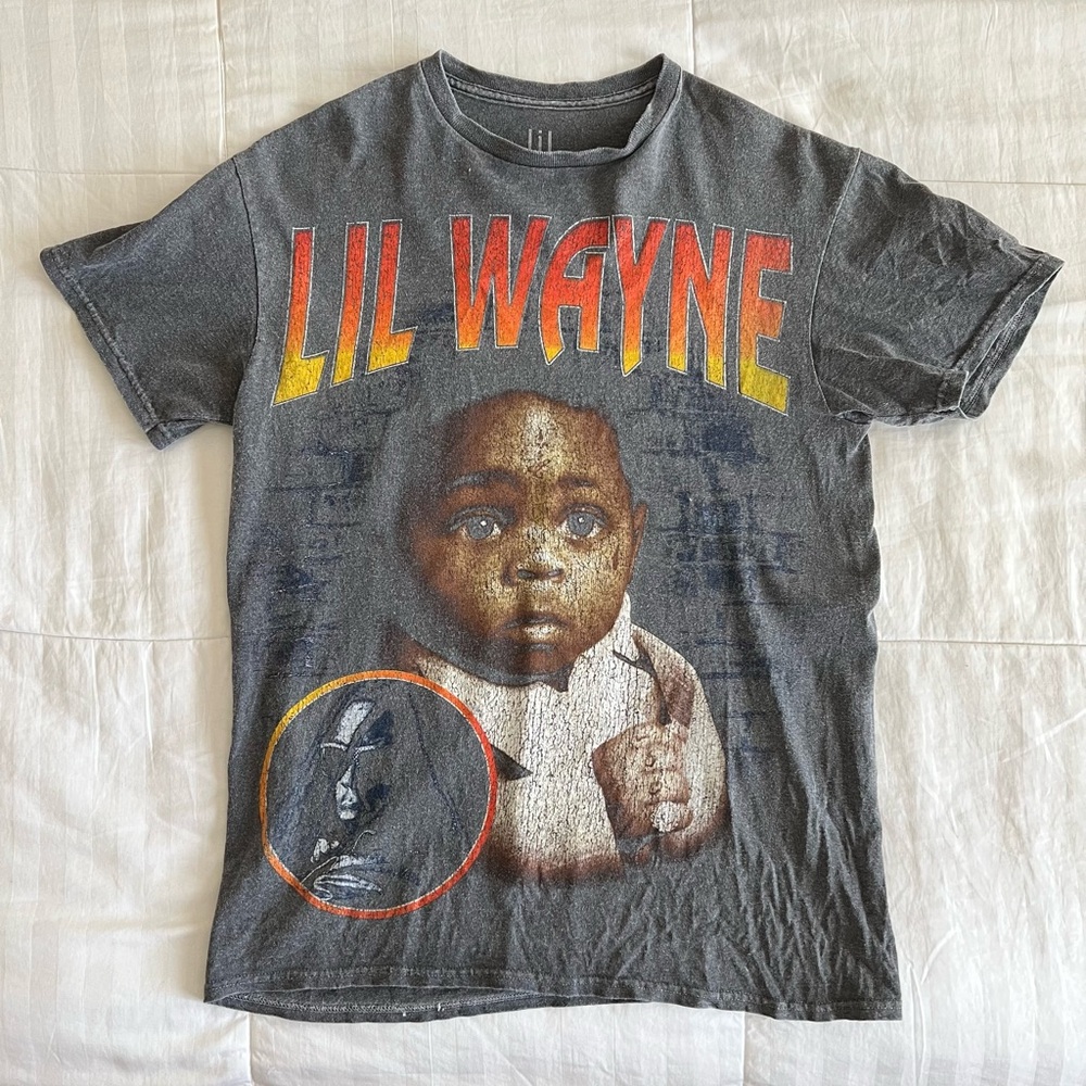 Lil Wayne Graphic Kids T-Shirt - Gray